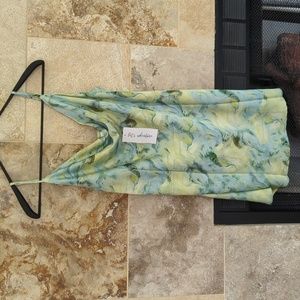 NWT Large 12th Tribe Swirly Green Mini Slip Dress